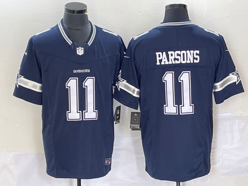 Men Dallas Cowboys #11 Parsons Blue Nike Throwback Vapor Limited NFL Jersey->dallas cowboys->NFL Jersey